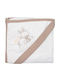 Kamtex Baby Baby-Badetuch mit Kapuze Beige 80x90cm