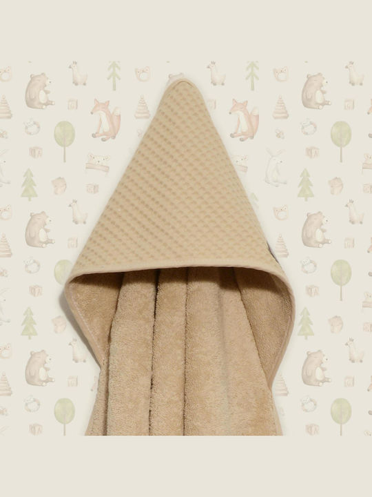 Baby Oliver Βρεφική Κάπα-Μπουρνούζι με Κουκούλα 75x75εκ.