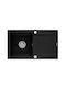 Alista Home Drop-In Inox Kitchen Sink M75xW45cm Gray
