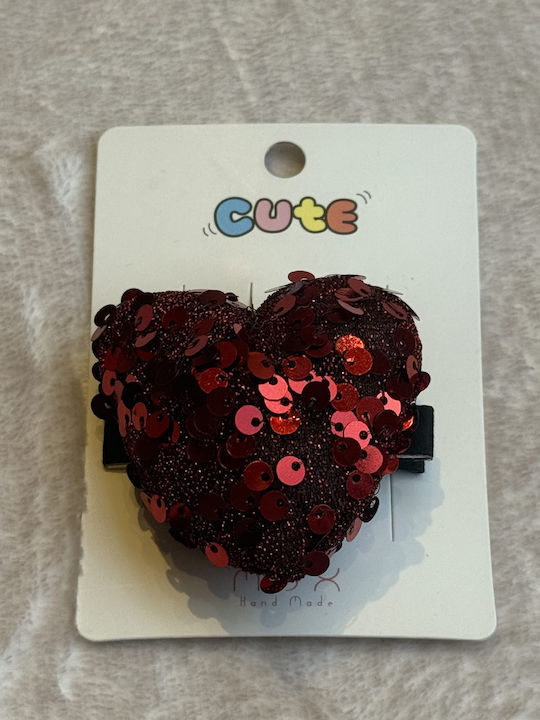 Grandes Suenos Kids Hair Clip Heart in Red Color Grandes Suenos Kids Hair Clip Heart in Red Color