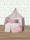 Baby Crib Bedding Set 9pcs Pink