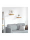 Brown Wall Shelves 2 Pieces 23x23.5x4cm