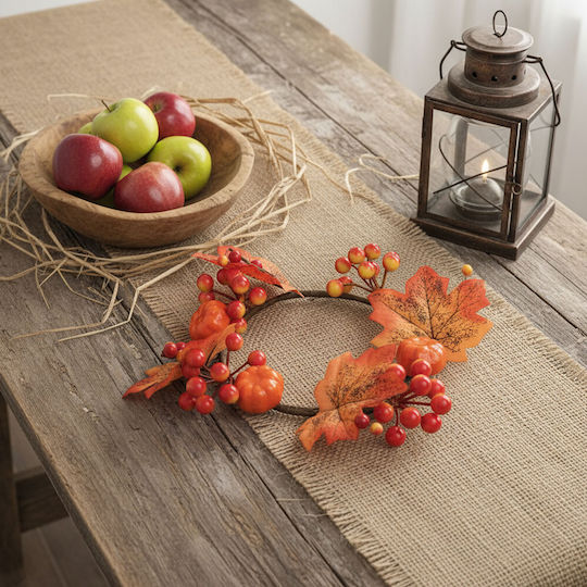 Dekorative Herbstkrone Ahornblätter – Ø22 cm