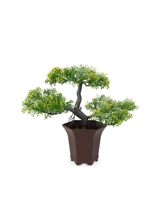 Plantă Artificială Decorativă Bonsai Verde 25 X 9 Cm