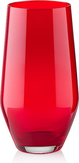Bohemia Set of Glasses Water made of Crystal in Red Color 400ml 6pcs