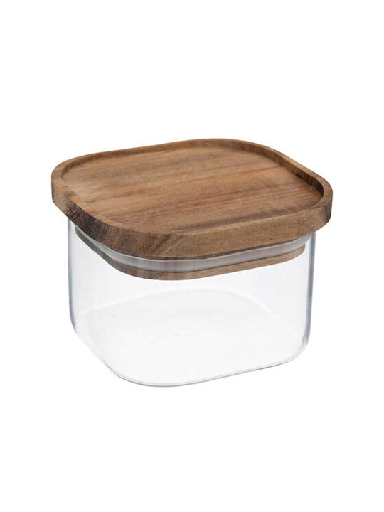 Marva Glass Coffee Sugar Jar with Lid Transparent 400ml 1 Piece