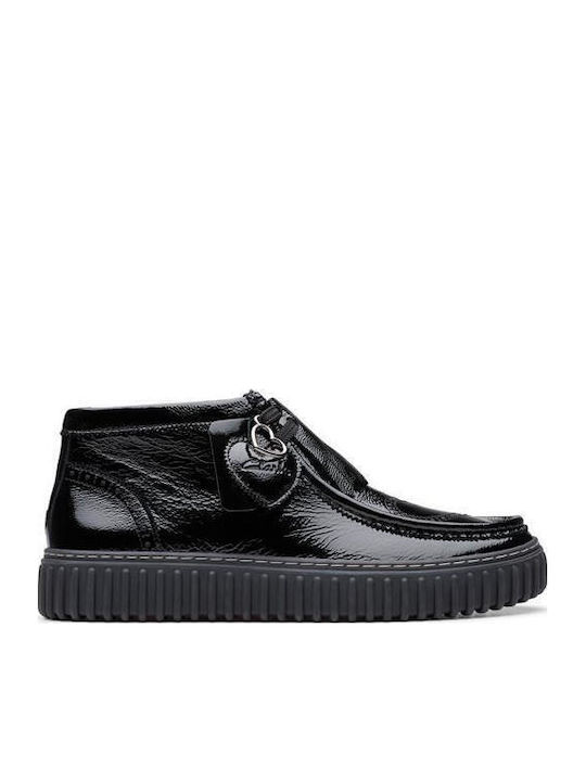 Clarks Torhill Leder Stiefeletten Damen Schwarz