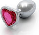 Smd Butt Plug Πρωκτική Σφήνα L 9cm Silver Pink ...