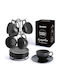 Miamio Set Căni Cappuccino De ceramică Negre 175ml 6buc