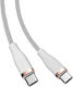 Devia USB 2.0 Cable USB-C male - USB-C 60W PD Λευκό 1.5m NO-DVCB-387647