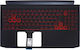 Πληκτρολόγιο Laptop Keyboard Palmrest Acer Nitro 5 An515-44 An515-55 6b.q7kn2.033 Nki151315n Ap336000c00 6b.q7kn2.065 6b.qb2n2.015 6b.qazn2.024 6b.qazn2.028 Us Backlight Red Κωδ.41256usredpalm