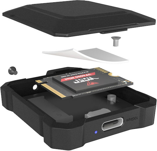 Icy Box Case for Hard Drive M.2 SATA III with Connection Type-C