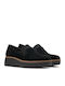 Suede Γυναικεία Oxfords σε Μαύρο Χρώμα