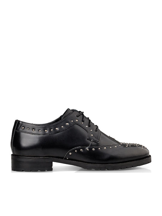 Women's Leather Oxford Shoes Black
