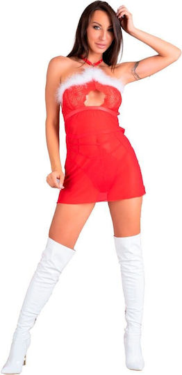Livco Corsetti Fashion Santas Candy LC 90722 Christmas Chemise + Thong