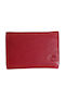 Small Leather Women's Wallet Classic with RFID Red