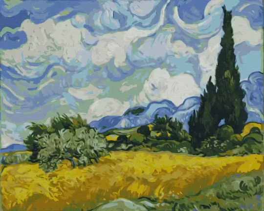 Brushme Paint By Numbers 40x50 Cm Field Green Wheat Cypress