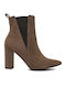 Suede Γυναικεία Μποτάκια Αστραγάλου Taupe