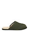 Mule Slipper Lederne Winterliche Herrenhausschuhe Grün
