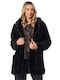 Women's Short Fur Black