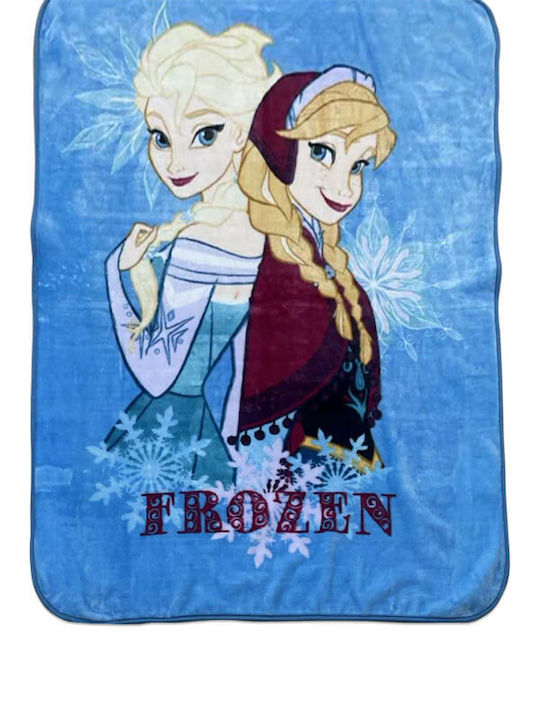 Velvet Frozen Blue Blanket 220x160cm