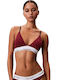 Σουτιέν Calvin Klein Lightly Lined Triangle Bralette Icon Cotton Modal Κόκκινο Μπορντό