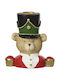 Kaemingk Christmas Candlestick 9.5x8.5cm Design 2