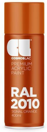 Cosmos Lac Spray Paint Premium Acrylic with Shiny Effect Orange 400ml
