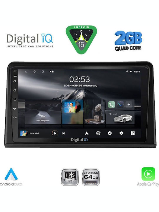 Digital IQ Car Audio System for Renault Express 2020 (Bluetooth/USB/WiFi/GPS/Apple-Carplay/Android-Auto) with Touch Screen 9"