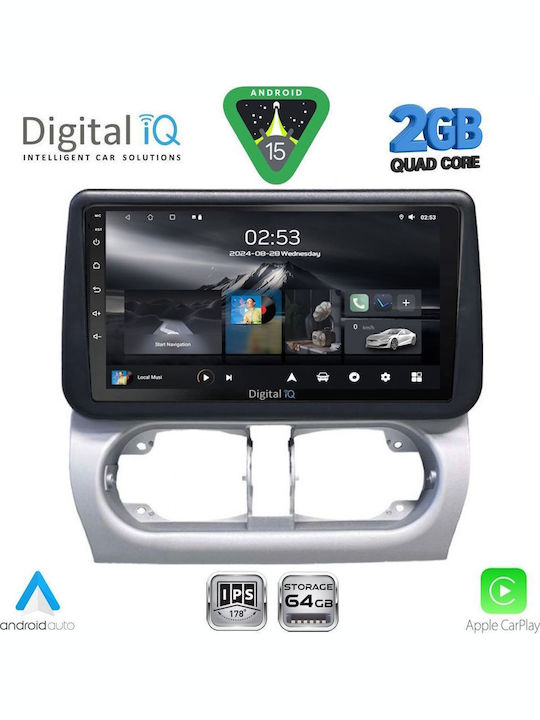Digital IQ Car Audio System for Opel Corsa / Tigra 2000-2006 (Bluetooth/USB/WiFi/GPS/Apple-Carplay/Android-Auto) with Touch Screen 9"