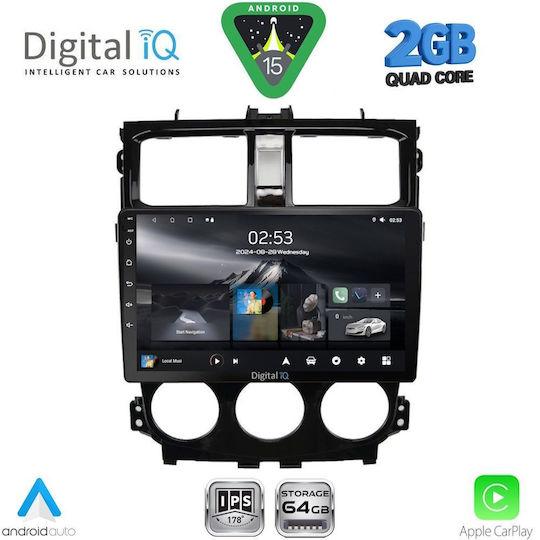Digital IQ Car Audio System for Mitsubishi Colt 2013-2023 (Bluetooth/USB/WiFi/GPS/Apple-Carplay/Android-Auto) with Touch Screen 9"