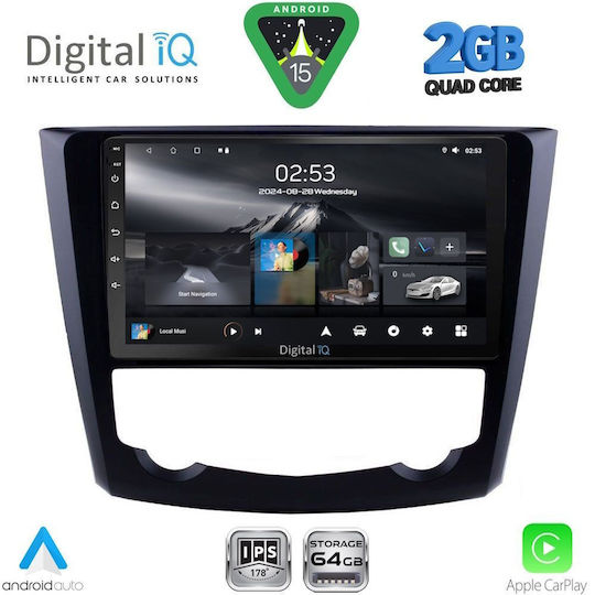 Digital IQ Ηχοσύστημα Αυτοκινήτου για Renault Kadjar 2015-2022 (Bluetooth/USB/WiFi/GPS/Apple-Carplay/Android-Auto) με Οθόνη Αφής 9"