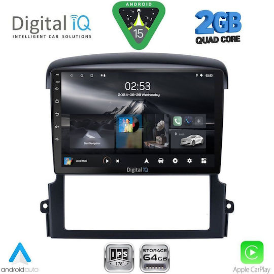 Digital IQ Car Audio System for Kia Sorento 2006-2009 (Bluetooth/USB/WiFi/GPS/Apple-Carplay/Android-Auto) with Touch Screen 9"