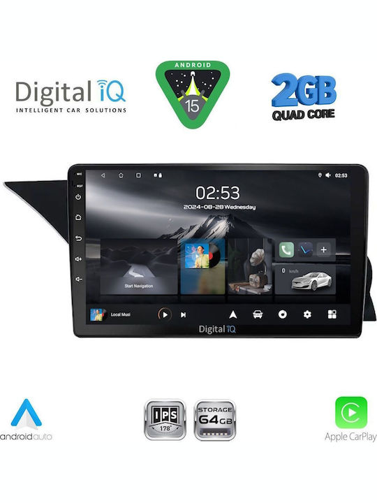 Digital IQ Car Audio System for Mercedes-Benz GLK 2013-2017 (Bluetooth/USB/WiFi/GPS/Apple-Carplay/Android-Auto) with Touch Screen 9"