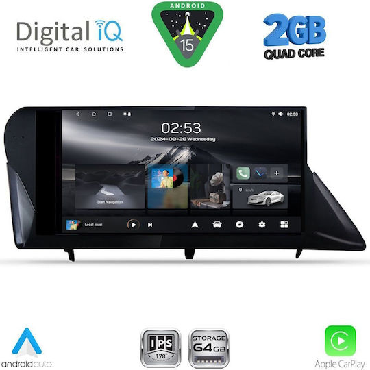Digital IQ Car Audio System for Lexus RX 2009-2014 (Bluetooth/USB/WiFi/GPS/Apple-Carplay/Android-Auto) with Touch Screen 9"