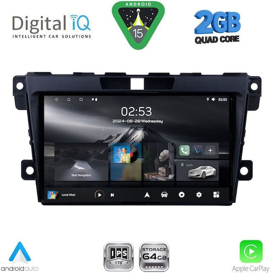 Digital IQ Car Audio System for Mazda CX-7 2006-2012 (Bluetooth/USB/WiFi/GPS/Apple-Carplay/Android-Auto) with Touch Screen 9"