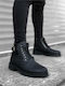 Leder Schwarz Herrenstiefel