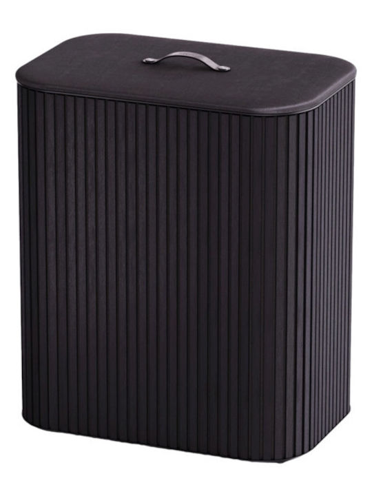 Joseph Joseph Tota Luxe Wäschekorb Mit 2 Fächern Bambus Schwarz 90 Lt