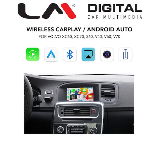 LM Digital Car Audio System for Volvo V40 V60 S60 XC 60 V70 XC 70 S80 2011 2014 Bluetooth USB Wi-Fi GPS Apple CarPlay Android Auto