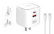 Ldnio Ldnio Handyladegerät Ohne Kabel GaN Mit USB-A und USB-C Ausgangsanschlüsse 65W Weiß