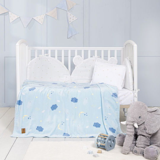 Nima Blanket Nursery Swaddling Blankets Fleece Light Blue 80x110cm
