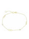 Mertzios.gr Women's Bracelet with design Infinity made of White gold with Zircon