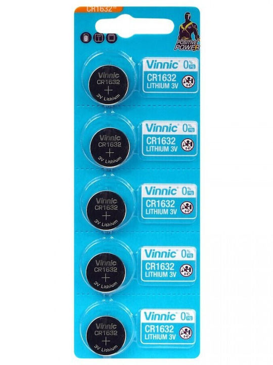 Vinnic Lithium Watch Batteries CR1632 3V 5pcs