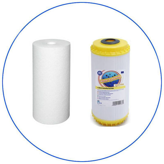 Aqua Filter Ανταλλακτικό Φίλτρο Νερού Αντίστροφης Όσμωσης / Αποσκληρυντές / Κεντρικής Παροχής / Πλυντηρίου από Ρητίνη 10" Big-Blue 1 μm