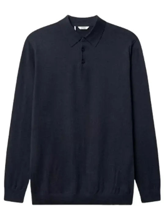 Gabba Polo Long Sleeve Sweater Blue