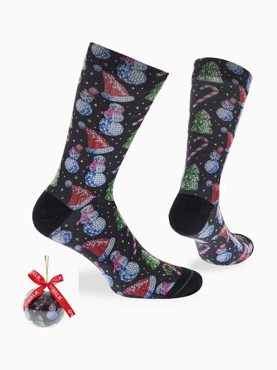 Walk Gift Box Men's Christmas Socks Colorful