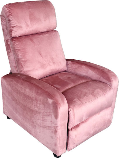 Norva Relaxsessel Samt Pink 68.5x86x100cm