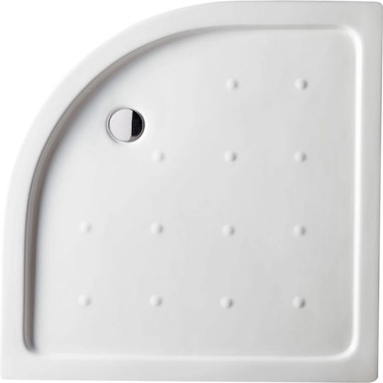 Tema Halbkreisförmig Porzellan Dusche x90cm