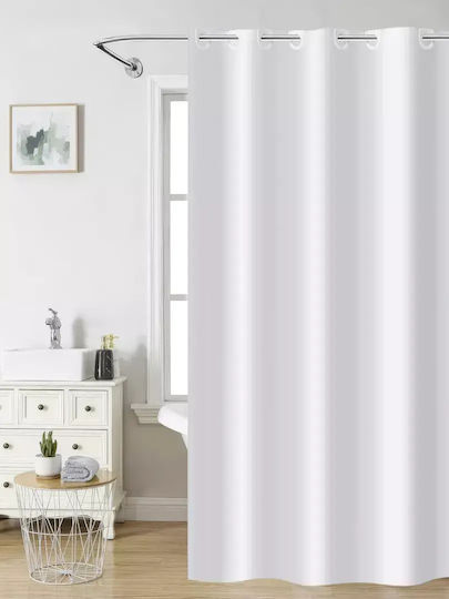 Nima Κουρτίνα Υφασμάτινη 180x200cm White 35463 Nima Κουρτίνα Υφασμάτινη 180x200cm White 35463