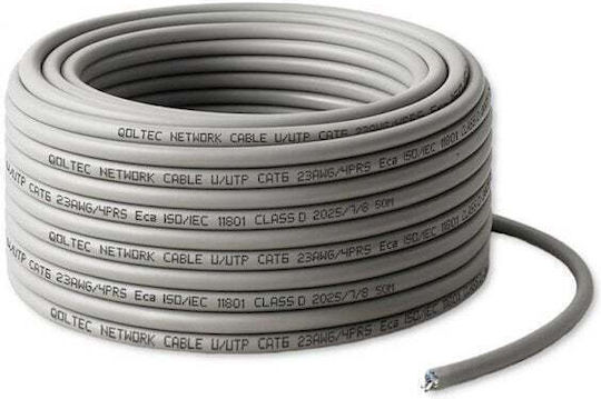 Qoltec Direct Attach Copper Cat.6 Gigabit Network Cable Ethernet 50m Gray